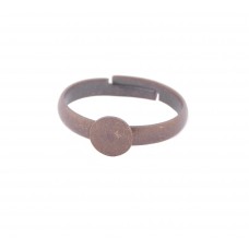 Ring für Cabochons, antik bronzef., 6mm